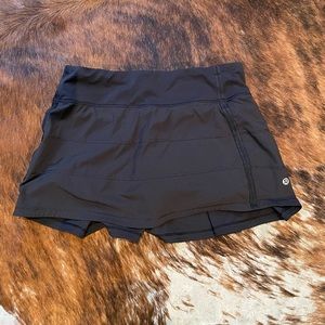 LULULEMON Black Pace Rival Mid Rise Tennis Skirt